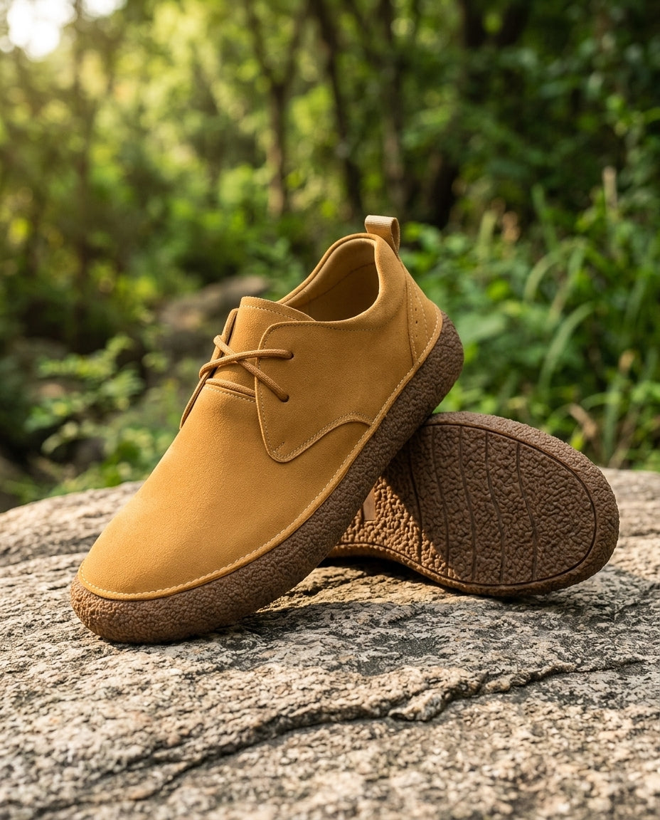 Chaussures de randonnée outdoor pour homme en daim, en cuir déperlant, avec semelle antidérapante, confortables et naturellement respirantes | Sulvida