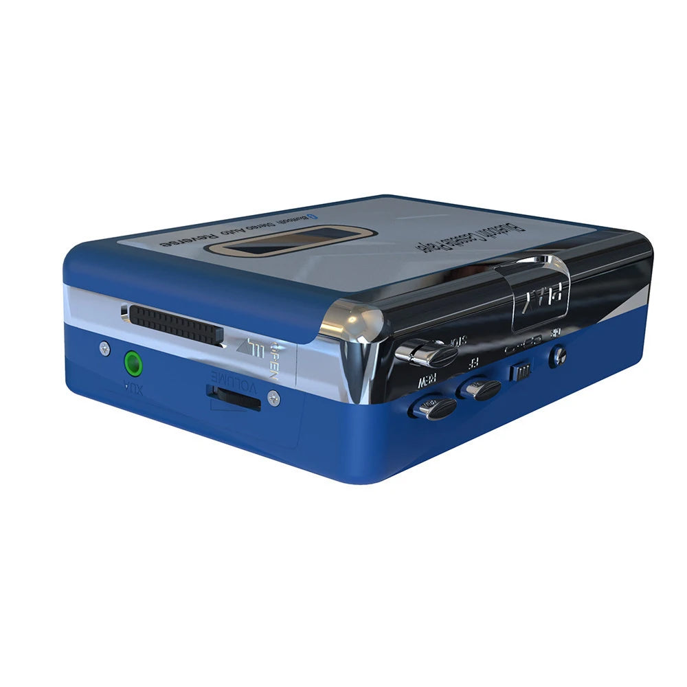 Lecteur de cassettes portable avec émetteur Bluetooth et fonction de rembobinage automatique, lecteur de musique rétro, audio vintage | Sulvida