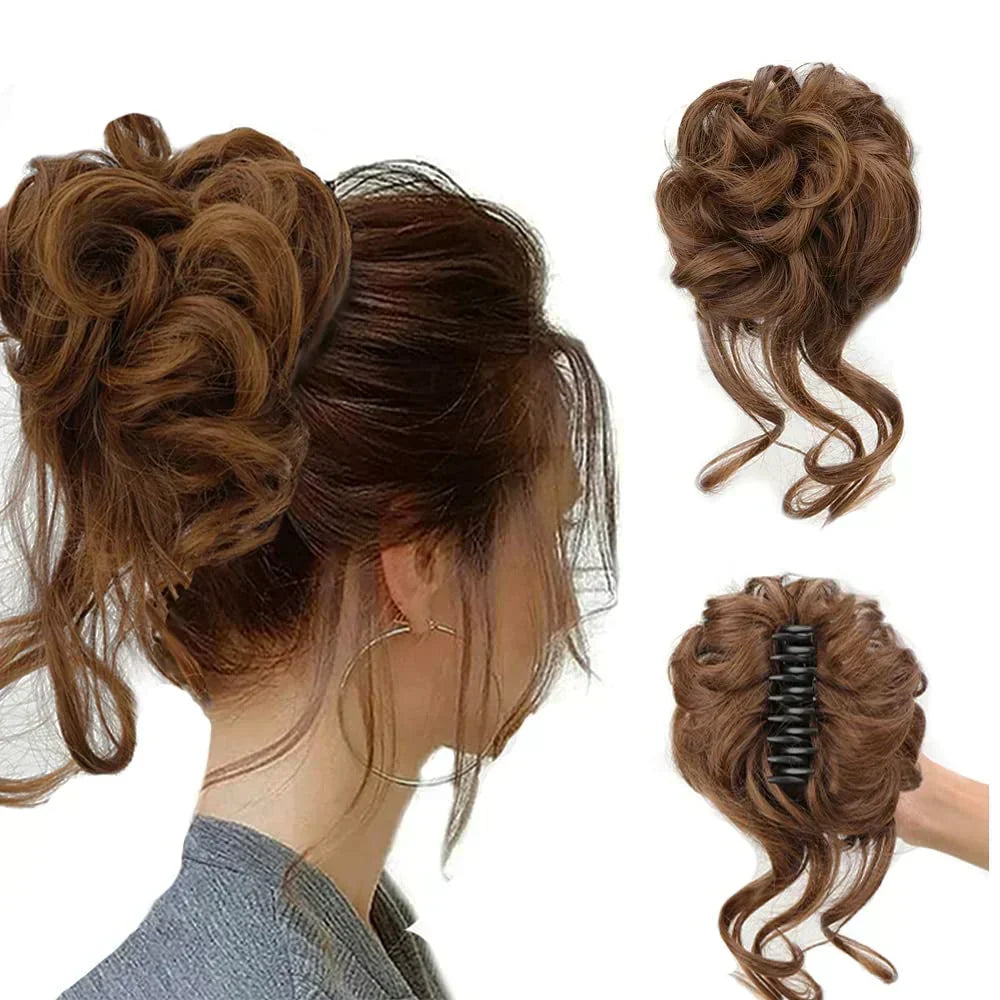 Clip-in Haarknot met Volume en Krullen voor Vol Effect – Instant Haarstuk 18 Kleuren | Sulvida