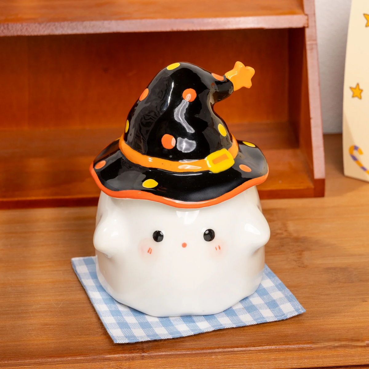 Keramische Spookbeker met Deksel – Griezelige Koffiemok voor Thee Koffie en Warme Dranken Halloween Herfst | Sulvida