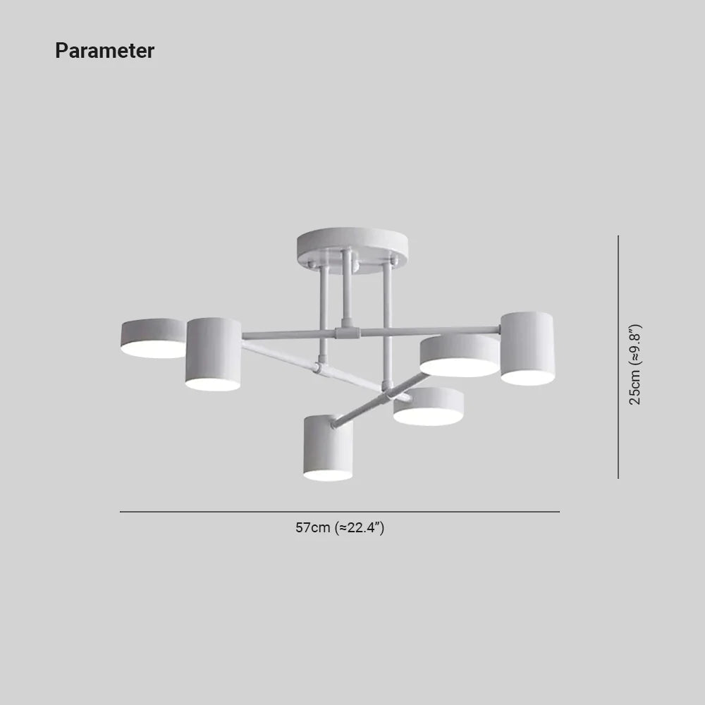 Moderne LED Plafondlamp Staal met Acryl Scandinavisch Design voor Woonkamer Eetkamer Slaapkamer Hal Stijlvol | Sulvida