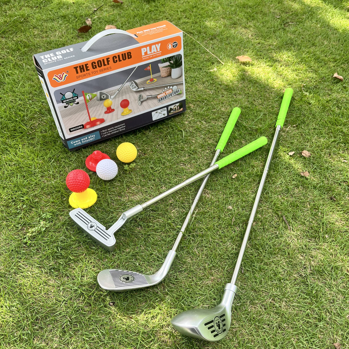 Junior golfset met verstelbare clubs voor kinderen 3-8 jaar inclusief ballen doelvlaggen en draagtas | Sulvida