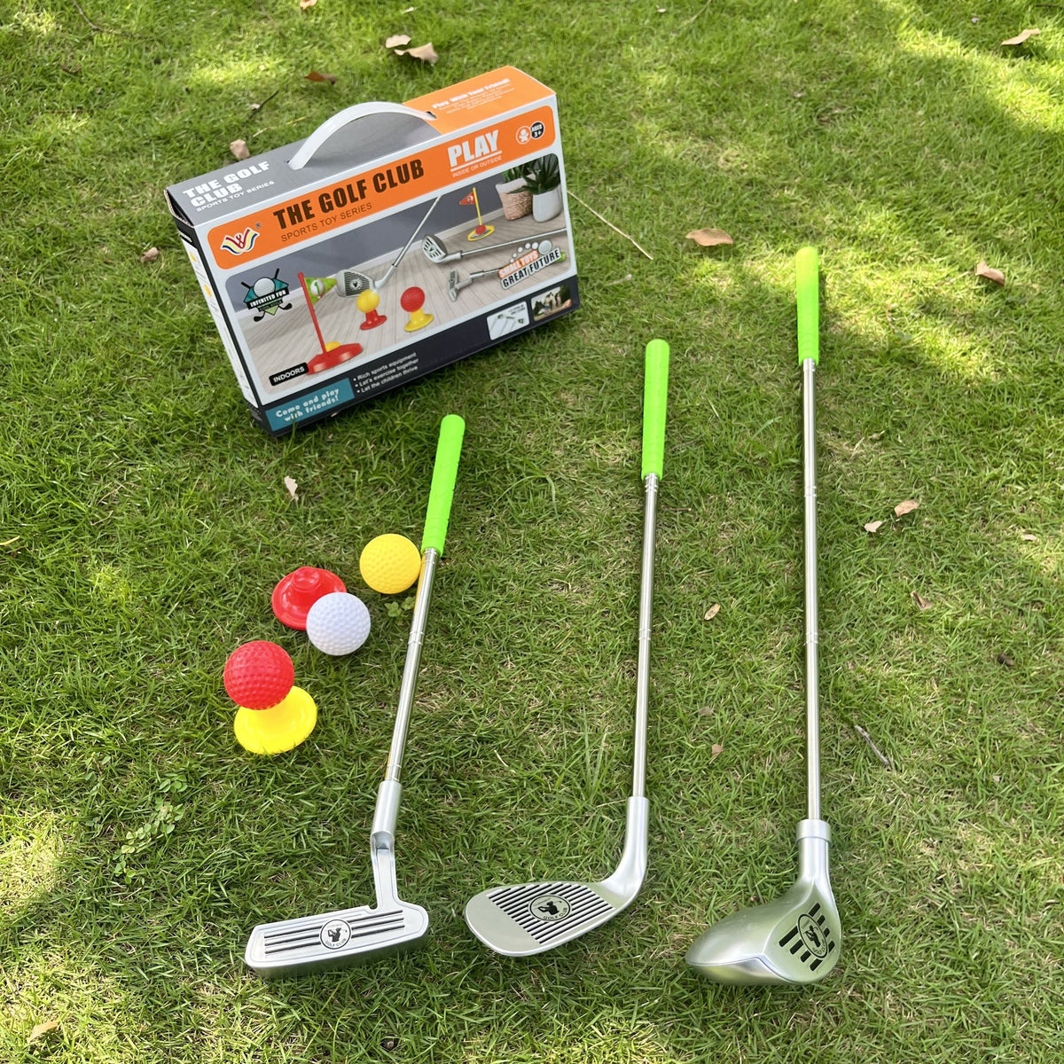 Junior golfset met verstelbare clubs voor kinderen 3-8 jaar inclusief ballen doelvlaggen en draagtas | Sulvida