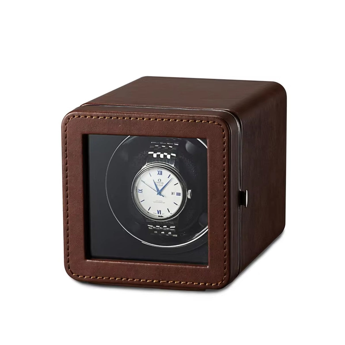 Horlogeopwinder Automatisch Zwart Groen Bruin Blauw Carbon met 5 Rotatiemodi USB-C Bediening Horloge Winder | Sulvida