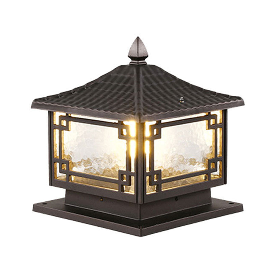 Buitenlamp op Sokkel Klassiek Design Waterdicht Aluminium Glas Terras Tuin Oprit Pad Entree Verlichting | Sulvida