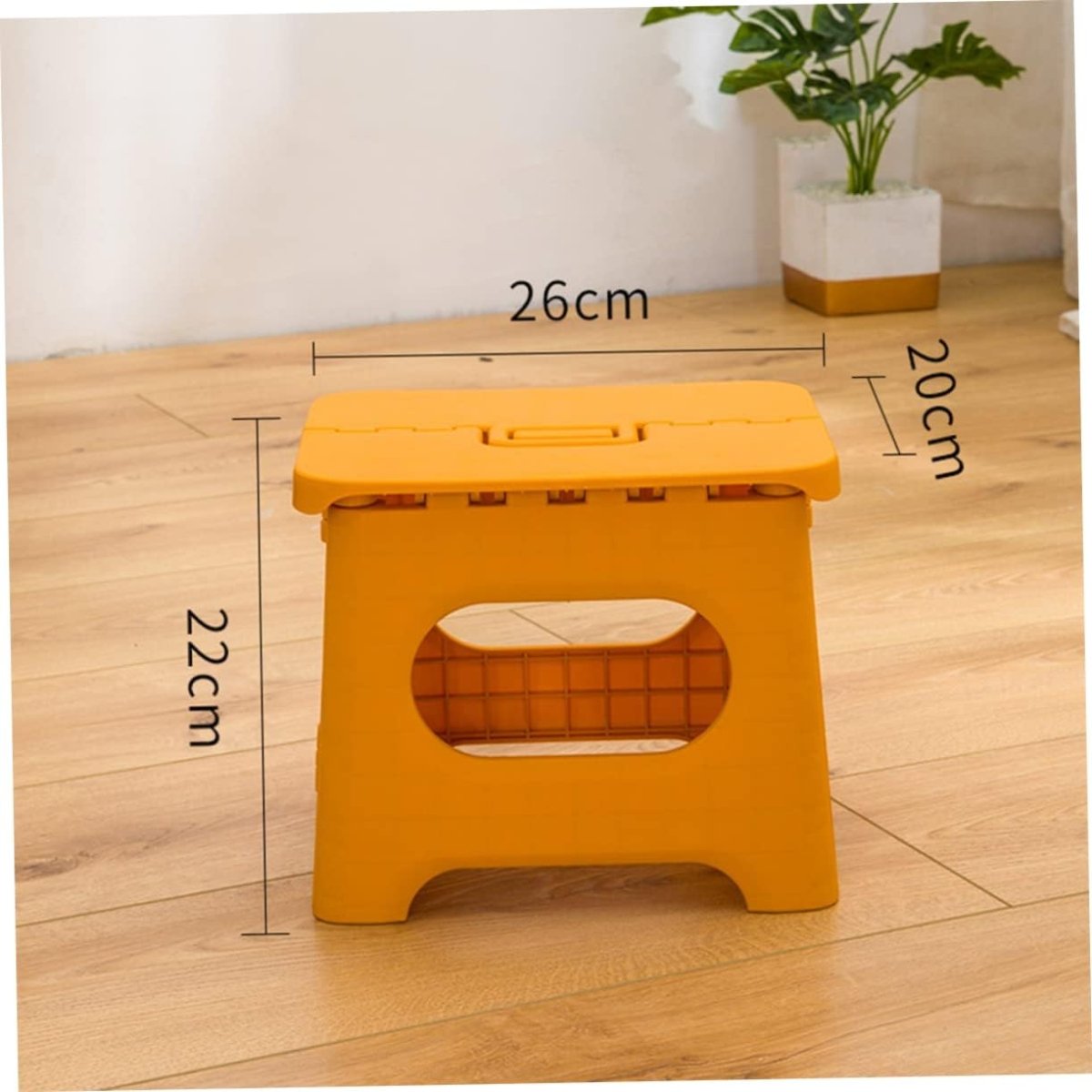 Opvouwbaar Trapje Kunststof met Handvat Draagvermogen 136kg Keuken Badkamer Camping Antislip Compact | Sulvida