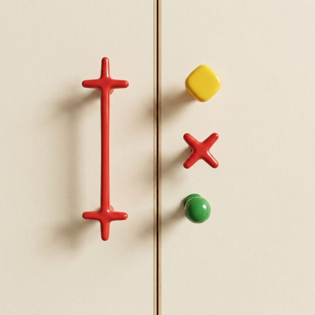 Kastgreep Rond Kruis Design Gekleurde Keukenknoppen voor Kasten en Meubels Decoratief Hardware Accessoire | Sulvida