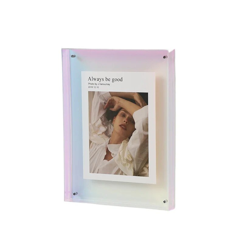 Kleurrijke Acryl Fotolijst 11-26 cm – Levendige Transparante Lijst voor Staand of Hangend | Sulvida