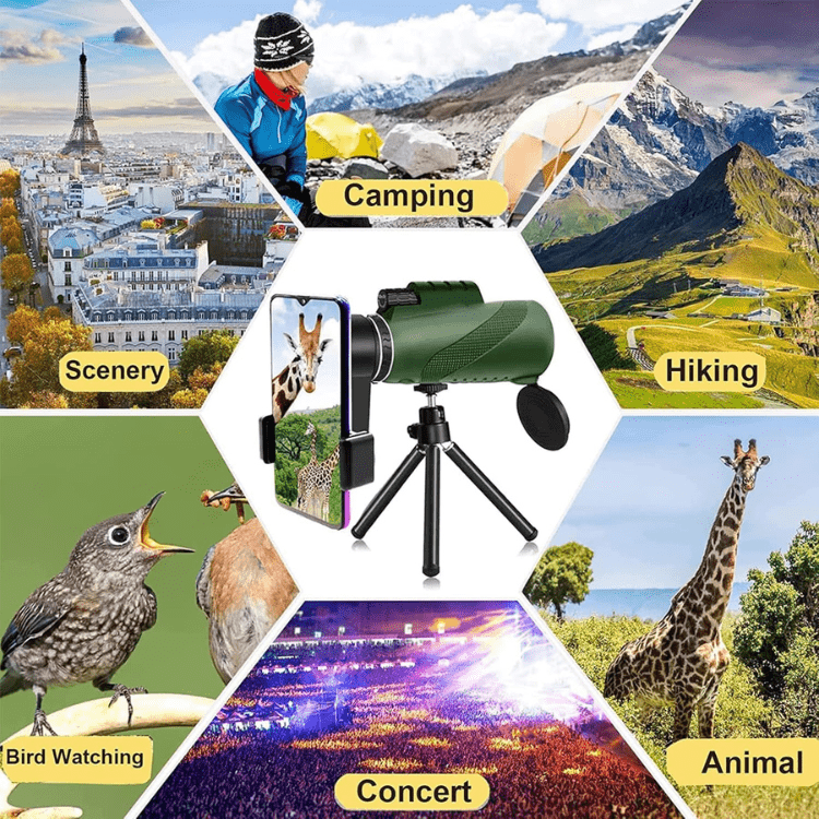 Compacte Ultra-Zoom Monoculair met HD Lens – Lichtgewicht en Perfect voor Wandelen, Vogels Spotten en Sportevenementen | Sulvida