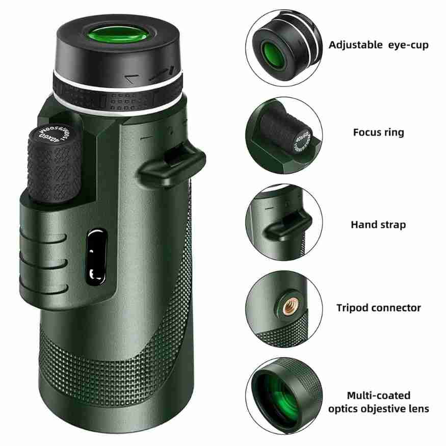 Compacte Ultra-Zoom Monoculair met HD Lens – Lichtgewicht en Perfect voor Wandelen, Vogels Spotten en Sportevenementen | Sulvida