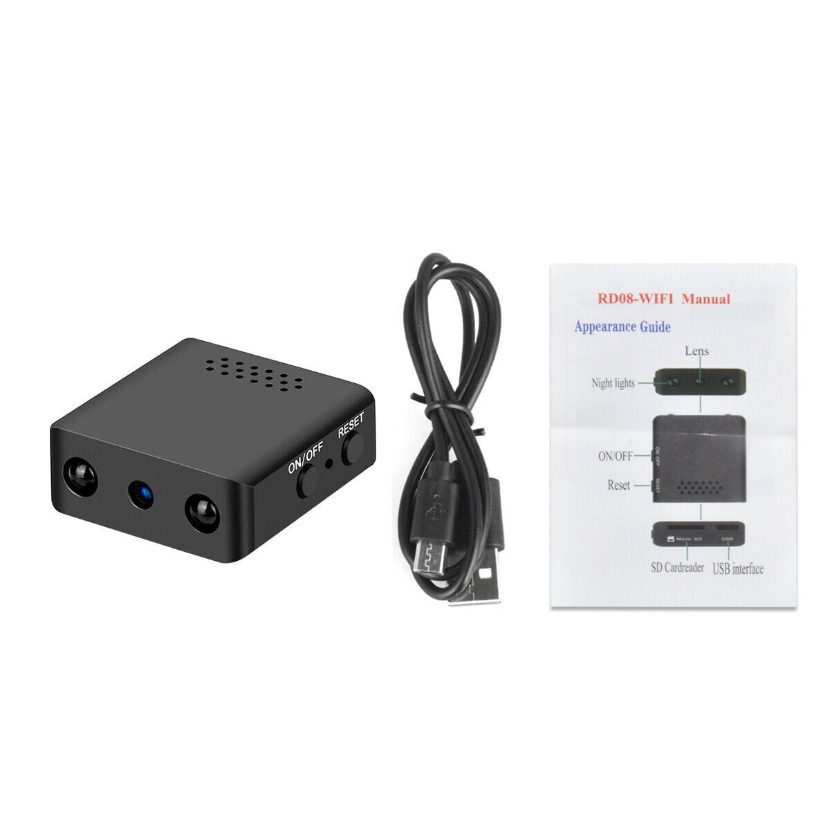 Compacte WiFi Beveiligingscamera HD met Nachtzicht Audio Spraakfunctie en Bewegingsdetectie Thuisbeveiliging | Sulvida