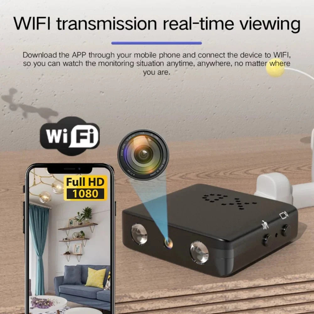Compacte WiFi Beveiligingscamera HD met Nachtzicht Audio Spraakfunctie en Bewegingsdetectie Thuisbeveiliging | Sulvida
