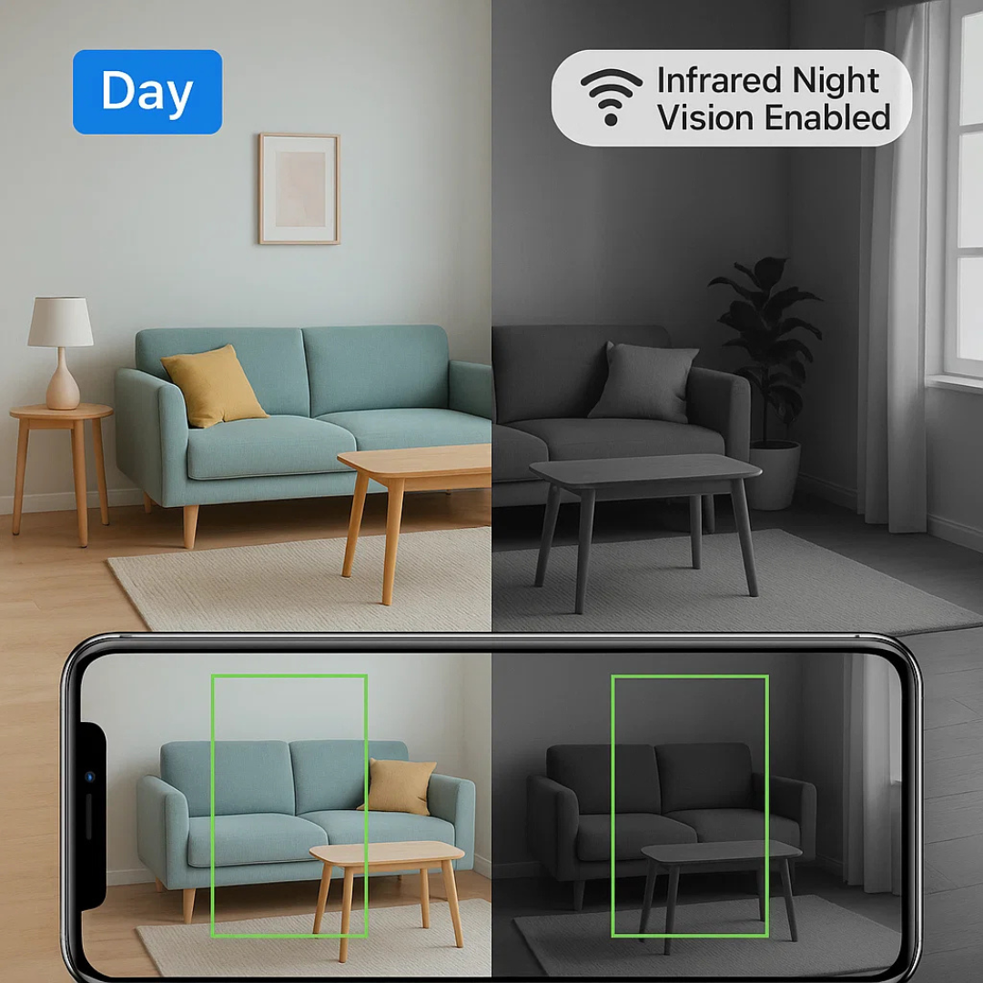 Draadloze Mini Bewakingscamera 1080P HD met Nachtzicht en Audio voor Thuisbeveiliging en Real-Time Monitoring | Sulvida