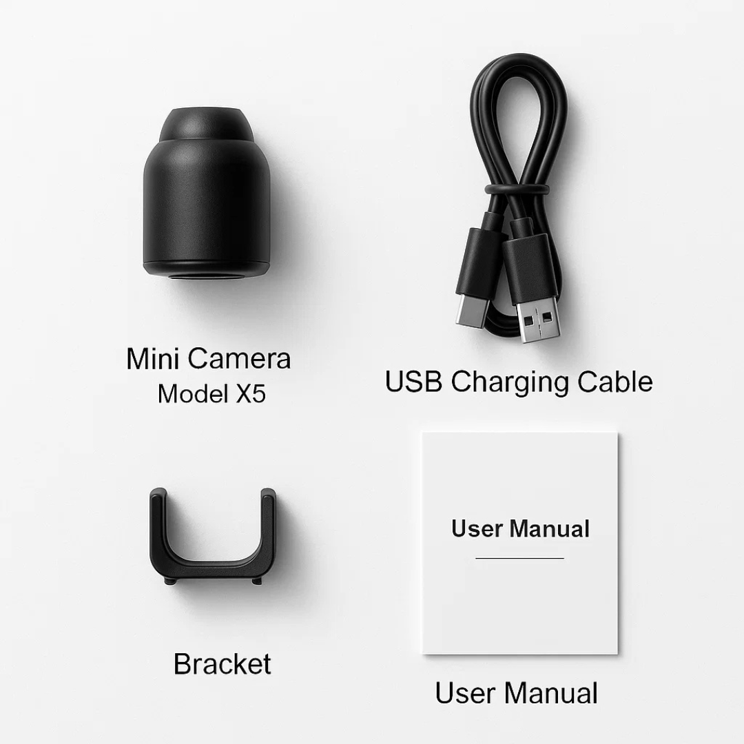 Draadloze Mini Bewakingscamera 1080P HD met Nachtzicht en Audio voor Thuisbeveiliging en Real-Time Monitoring | Sulvida