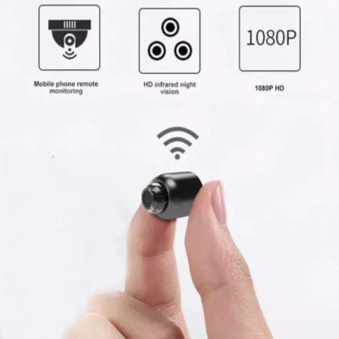 Draadloze Mini Bewakingscamera 1080P HD met Nachtzicht en Audio voor Thuisbeveiliging en Real-Time Monitoring | Sulvida