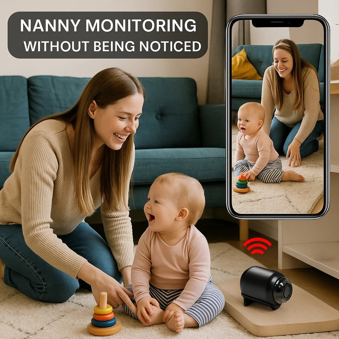Draadloze Mini Bewakingscamera 1080P HD met Nachtzicht en Audio voor Thuisbeveiliging en Real-Time Monitoring | Sulvida