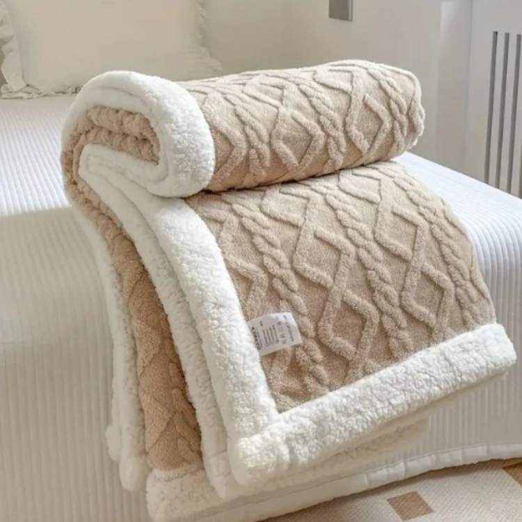 Verzwaarde Sherpaplaid Antraciet Grijs Bruin Beige Crème Roze Geel Groen Paars Warmte Comfort Rust Slaapkamer | Sulvida