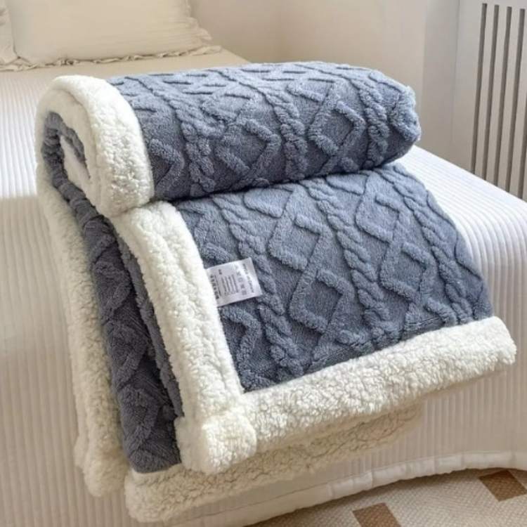 Verzwaarde Sherpaplaid Antraciet Grijs Bruin Beige Crème Roze Geel Groen Paars Warmte Comfort Rust Slaapkamer | Sulvida