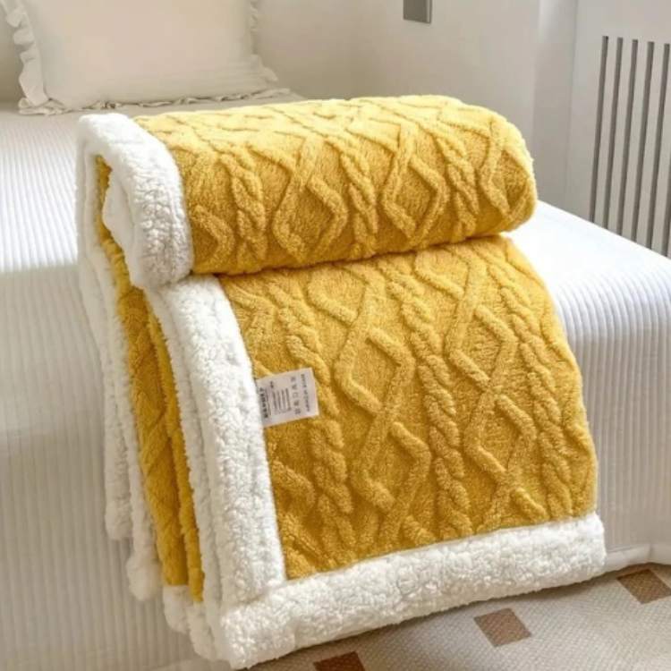 Verzwaarde Sherpaplaid Antraciet Grijs Bruin Beige Crème Roze Geel Groen Paars Warmte Comfort Rust Slaapkamer | Sulvida