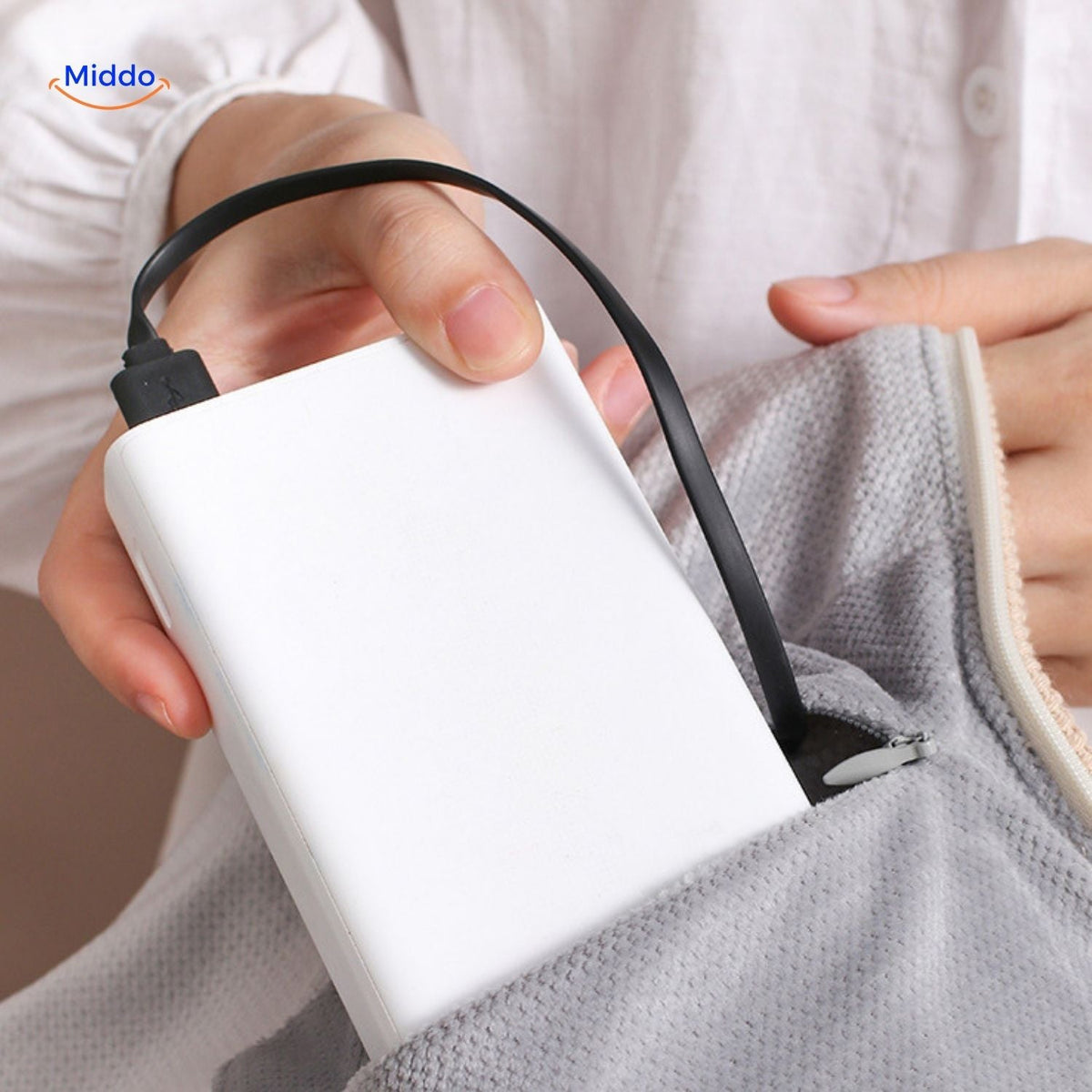 Verwarmde Omslagdoek met USB Aansluiting – Draagbare Warmte voor Thuis en Onderweg – Zachte Graphene Verwarming | Sulvida