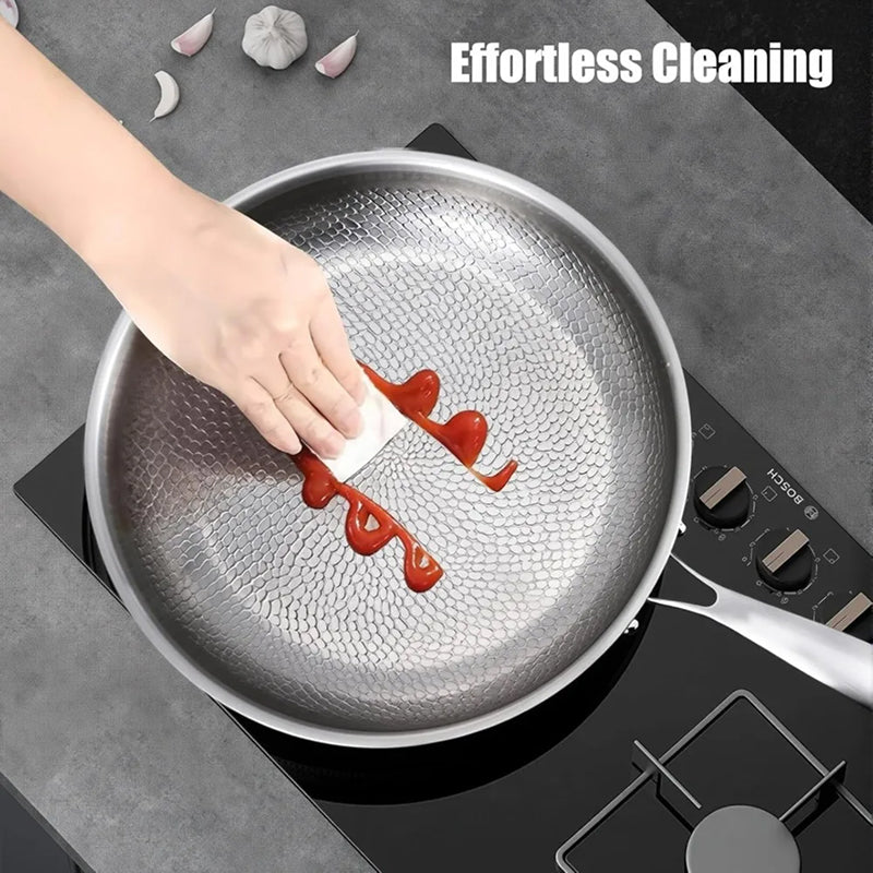 Poêle à frire en titane de 26 cm avec couvercle - revêtement antiadhésif durable sans produits chimiques pour plaque à induction | Sulvida