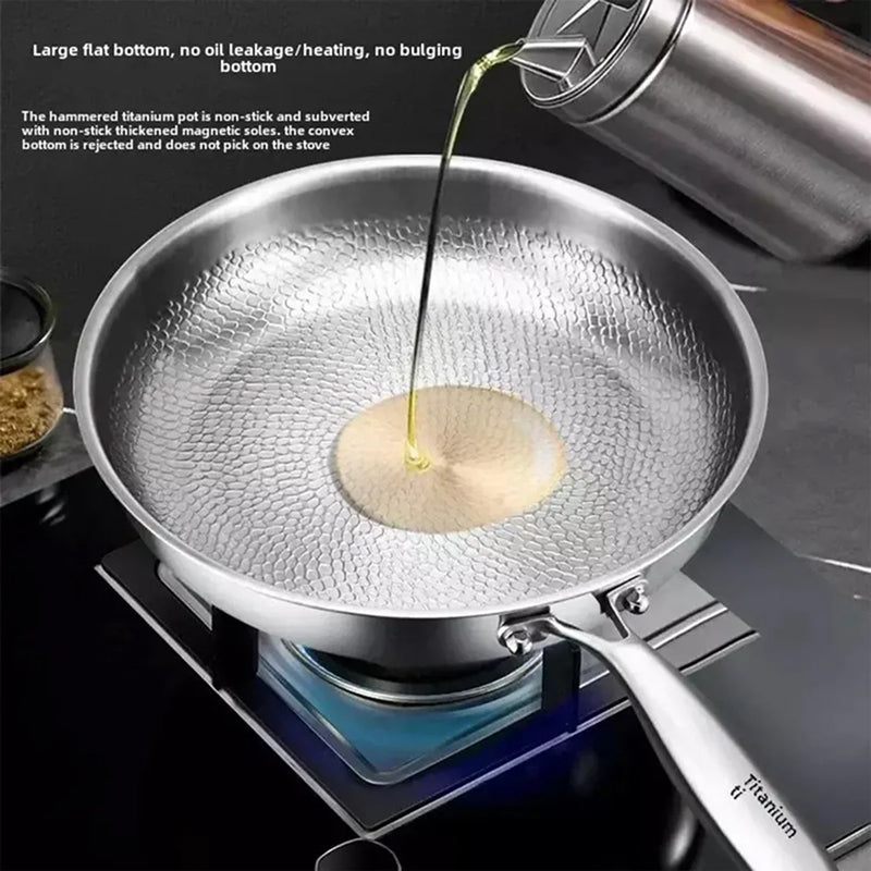 Poêle à frire en titane sans revêtement chimique, sans PFOA, compatible avec l’induction, fond magnétique, compatible lave-vaisselle | Sulvida