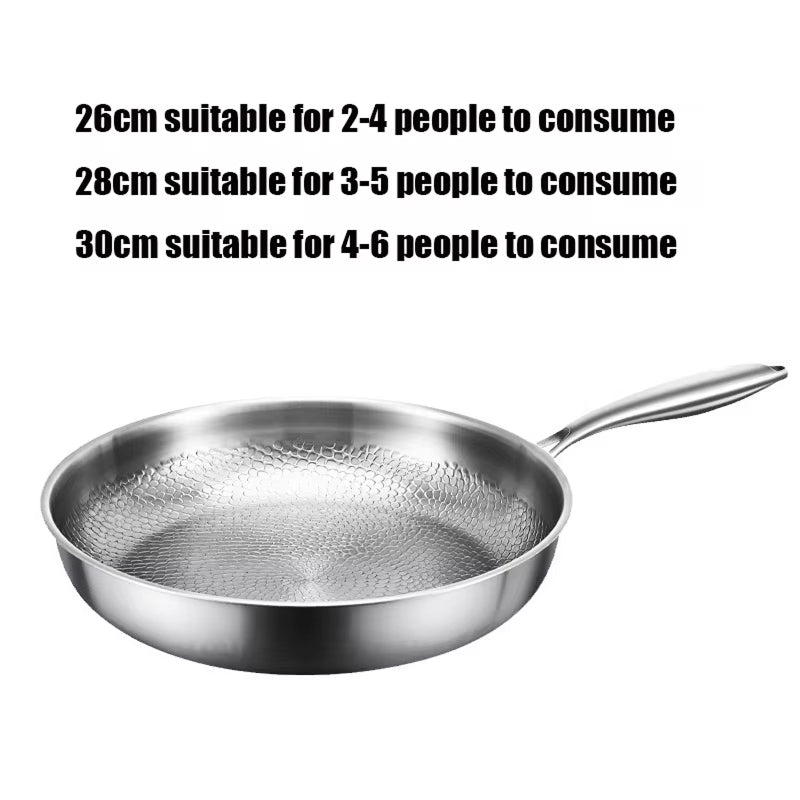 Poêle à frire en titane de 26 cm avec couvercle - revêtement antiadhésif durable sans produits chimiques pour plaque à induction | Sulvida