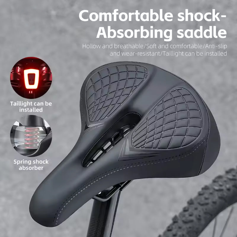 Selle de vélo ergonomique pour VTT avec maille respirante et suspension à ressort pour un confort optimal lors des longues sorties | Sulvida
