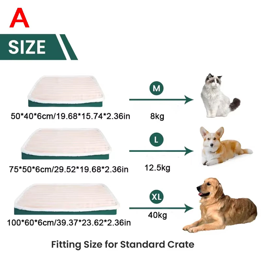 Coussin orthopédique pour chien en mousse alvéolée avec dessous antidérapant – Housse lavable avec fermeture éclair en L pour plus de confort | Sulvida