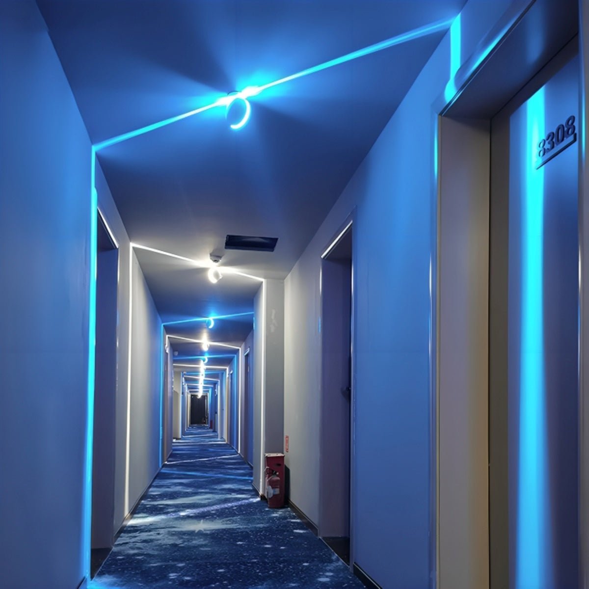 LED Wandlamp Aluminium Smal Lichtstraal Gang Trap Interieur Sfeerlicht Industrieel Modern Design Vast | Sulvida