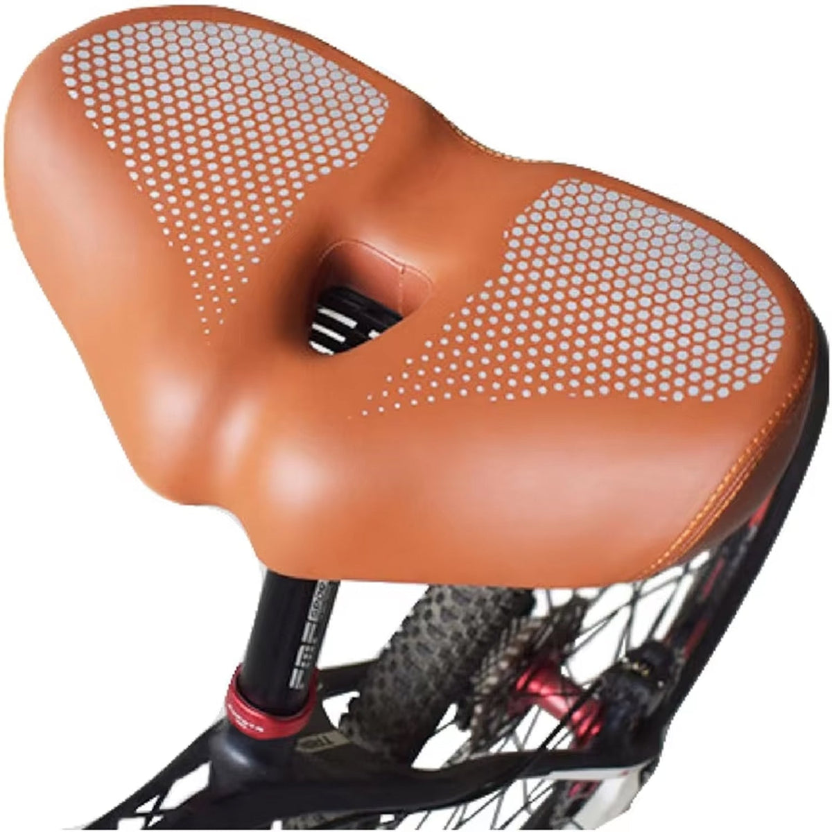 Selle de vélo sans nez confortable avec système de suspension pour les longues sorties, réduction optimale de la pression et confort d’assise | Sulvida