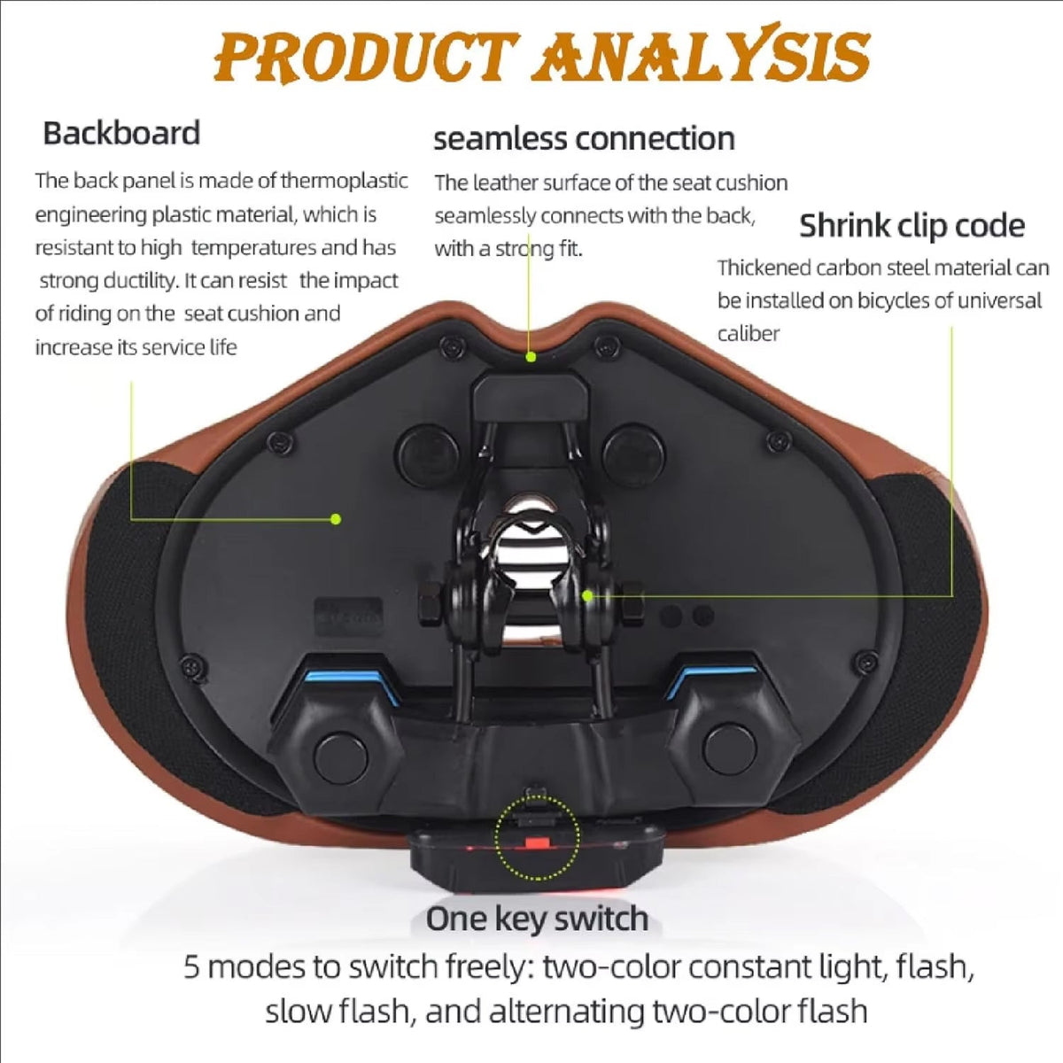 Selle de vélo sans nez confortable avec système de suspension pour les longues sorties, réduction optimale de la pression et confort d’assise | Sulvida