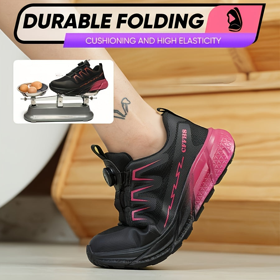 Werkschoenen Dames Veiligheid Lichtgewicht Stalen Neus Ademend Sportief Zwart Roze Blauw Geel Antislip | Sulvida