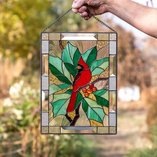 Acryl Glas-in-lood Wanddecoratie met Zonlicht Effect – Kleurrijke Raam Sun Catcher voor Venster Decoratie | Sulvida