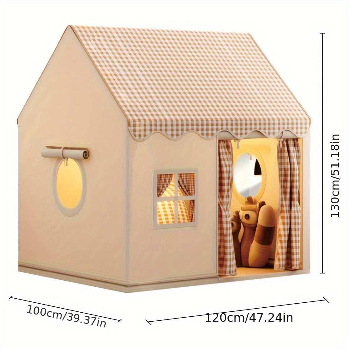 Kinderspeeltent Binnen en Buiten voor Kinderen – Opvouwbare Speelhut Stimuleert Creativiteit en Fantasie – Ideale Speeltent voor Kinderkamer of Tuin | Sulvida