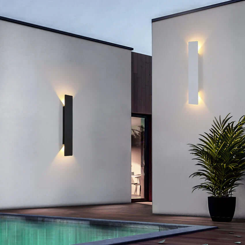 Aluminium LED-Wandlamp Waterdicht IP65 Zwart Wit Buiten Binnen Elegant Design Energiezuinig Sfeervol | Sulvida