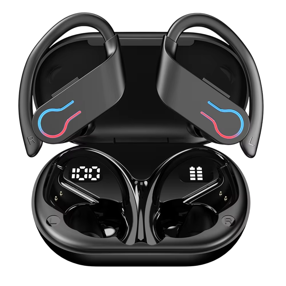 Écouteurs intra-auriculaires sans fil Bluetooth étanches IPX7, casque de sport, autonomie de 200 heures, maintien ferme | Sulvida