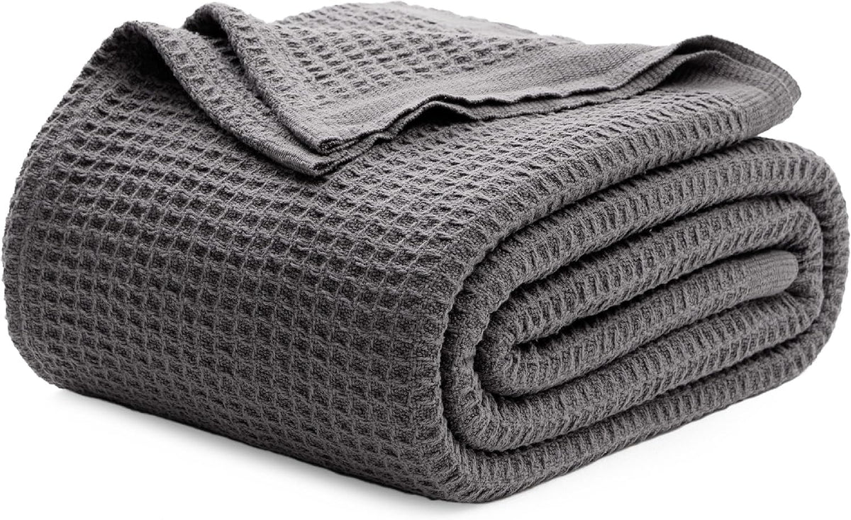 Katoenen Wafelweefsel Deken Queen Size Zacht Ademend Licht Luxe Zomerdeken voor Bed Bank Slaapkamer Comfort | Sulvida