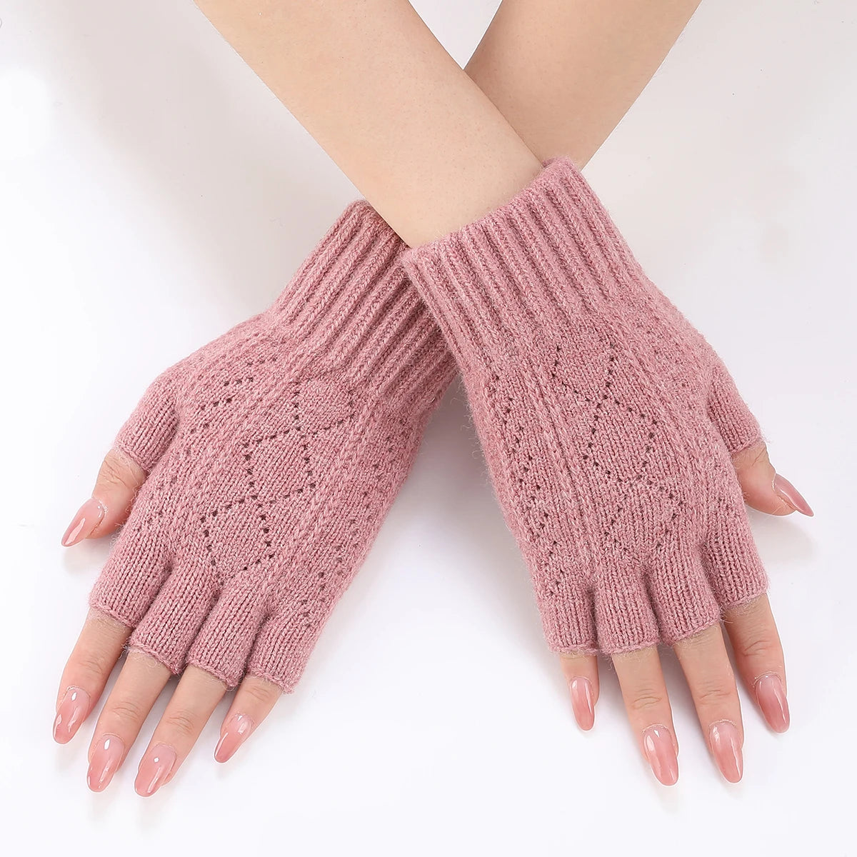 Gebreide Vingerloze Handschoenen Dames Winter – Zachte Warmhouders voor Typen Texten Werken Vrije Vingers | Sulvida