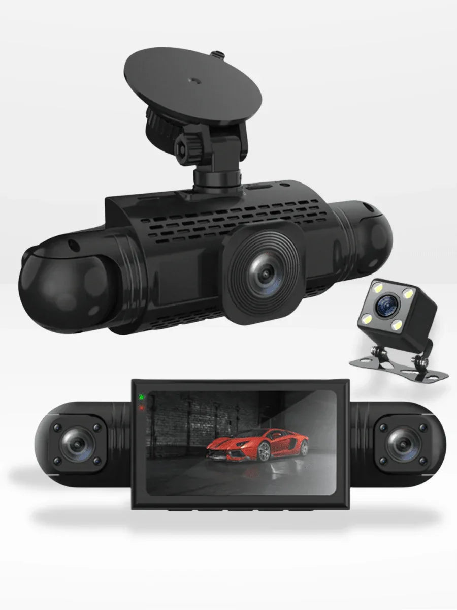 360 Graden Dashcam Auto met 4 Full HD Camera's Parkeerstand Nachtzicht en Complete Rondom Beveiliging | Sulvida