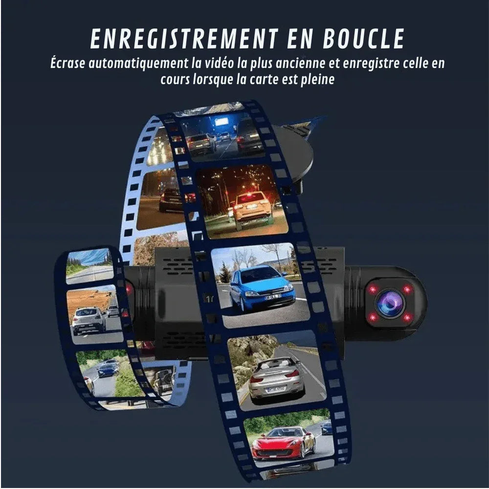 360 Graden Dashcam Auto met 4 Full HD Camera's Parkeerstand Nachtzicht en Complete Rondom Beveiliging | Sulvida