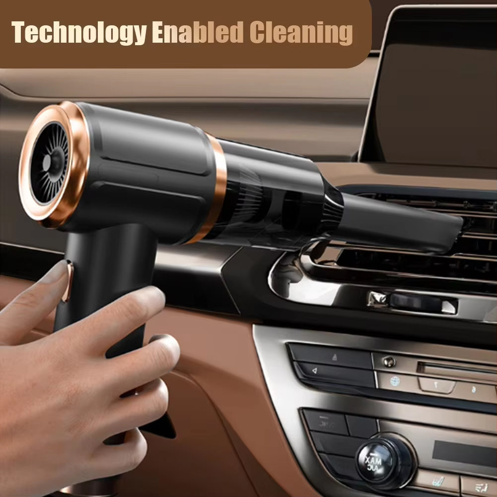 Aspirateur sans fil pour voiture 45000Pa avec fonction 5-en-1, rechargeable, aspiration puissante, aspirateur à main pour voiture et maison | Sulvida