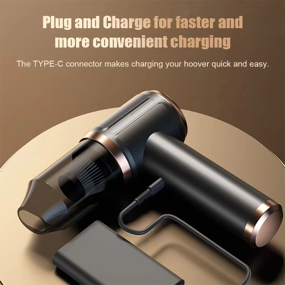 Aspirateur à main sans fil pour voiture 45000Pa avec fonction 5-en-1 et batterie rechargeable pour un nettoyage rapide | Sulvida