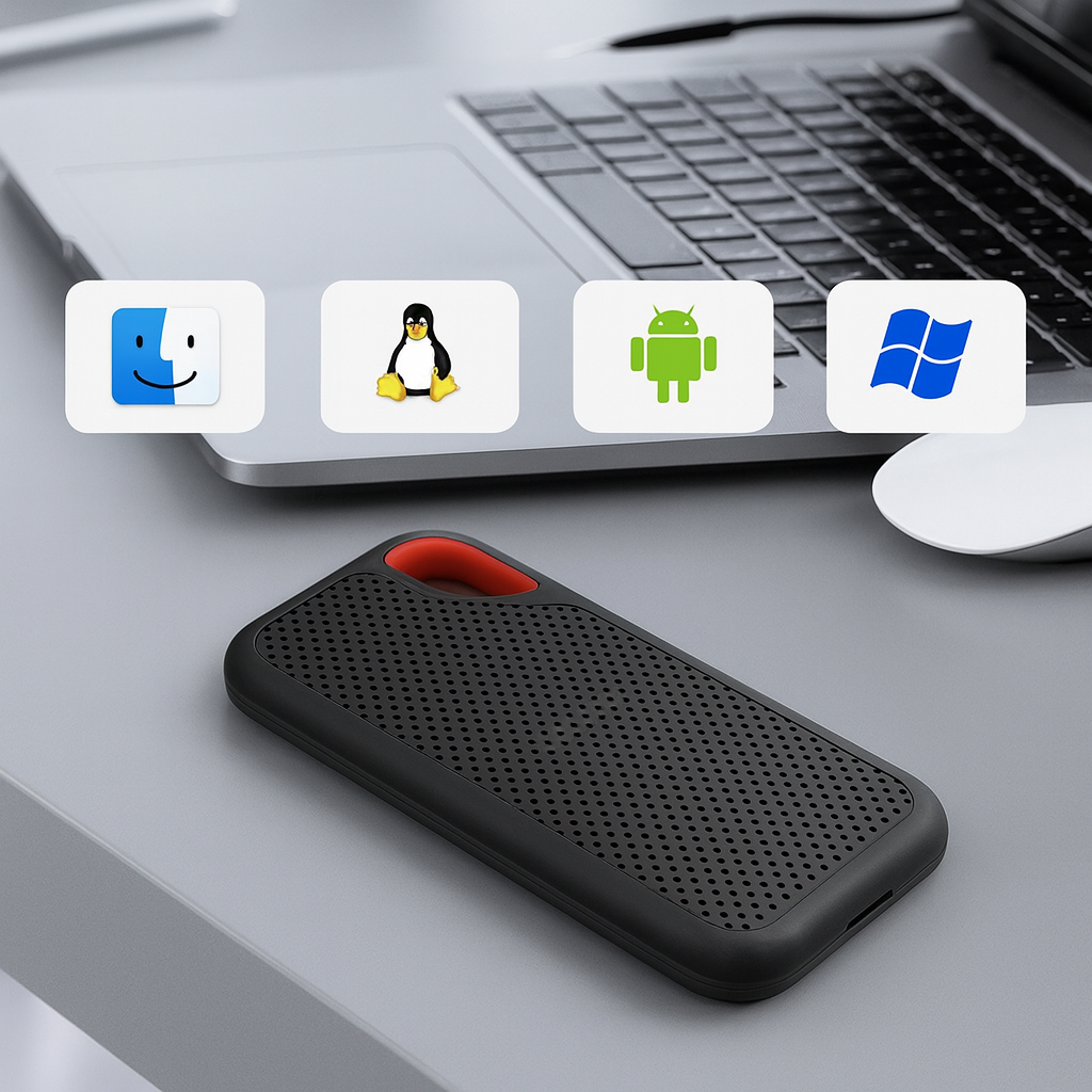 Externe SSD Harde Schijf 2TB – Draagbare Opslag voor Laptop Desktop Smartphone – Plug & Play USB 3.1 Type-C | Sulvida