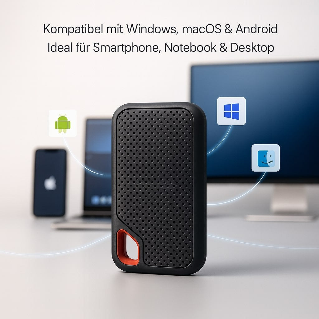 Externe SSD Harde Schijf 2TB – Draagbare Opslag voor Laptop Desktop Smartphone – Plug & Play USB 3.1 Type-C | Sulvida