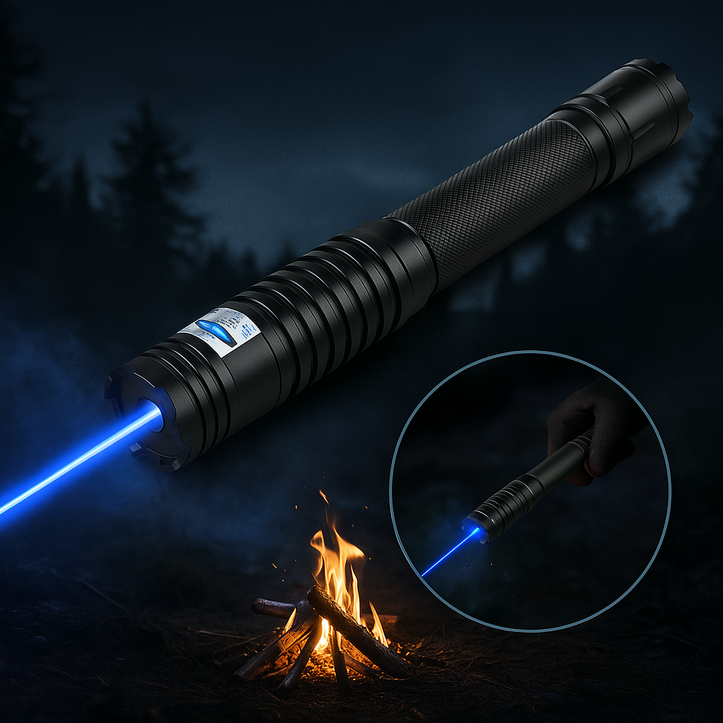 Hoogvermogen Laserlampe Blauw 450nm Aluminium Zaklamp Outdoor Survival Kamperen Noodverlichting 5000m+ Bereik | Sulvida