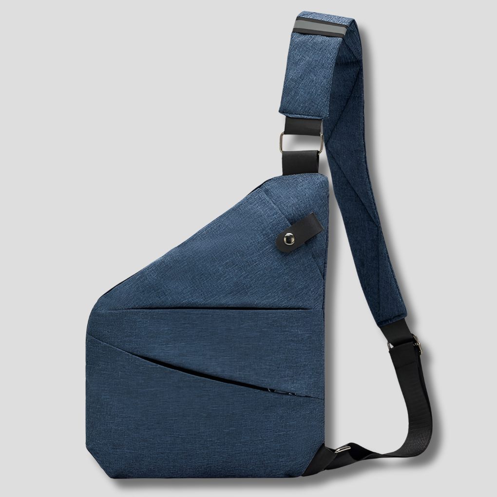 Compacte schoudertas met verborgen ritsen RFID antidiefstal bescherming in grijs navy paars groen zwart rood | Sulvida