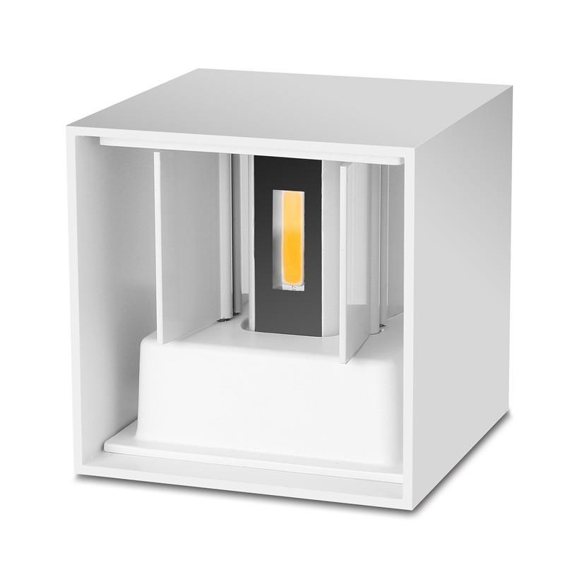 Verstelbare Vierkante Buitenwandlamp LED Zwart Wit Grijs Waterdicht IP65 Modern Design Tuin Veranda Gevel | Sulvida