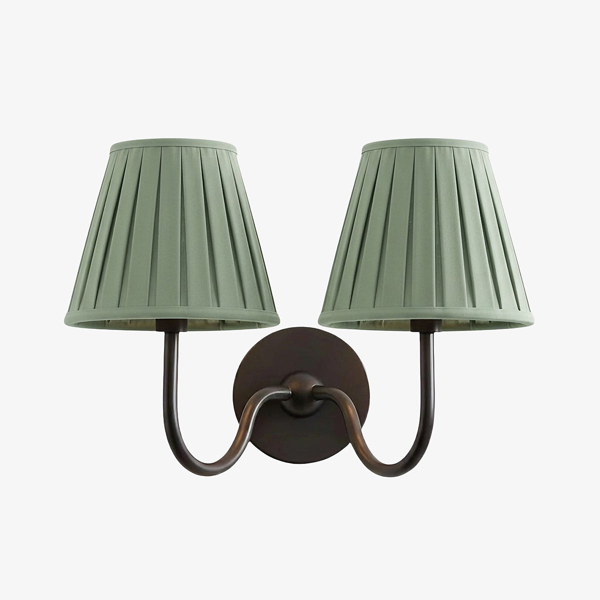 Wandlamp Linnen Kap Messing Armatuur Plissé of Glad Stof E12 Fitting Hardwired Decoratieve Verlichting | Sulvida
