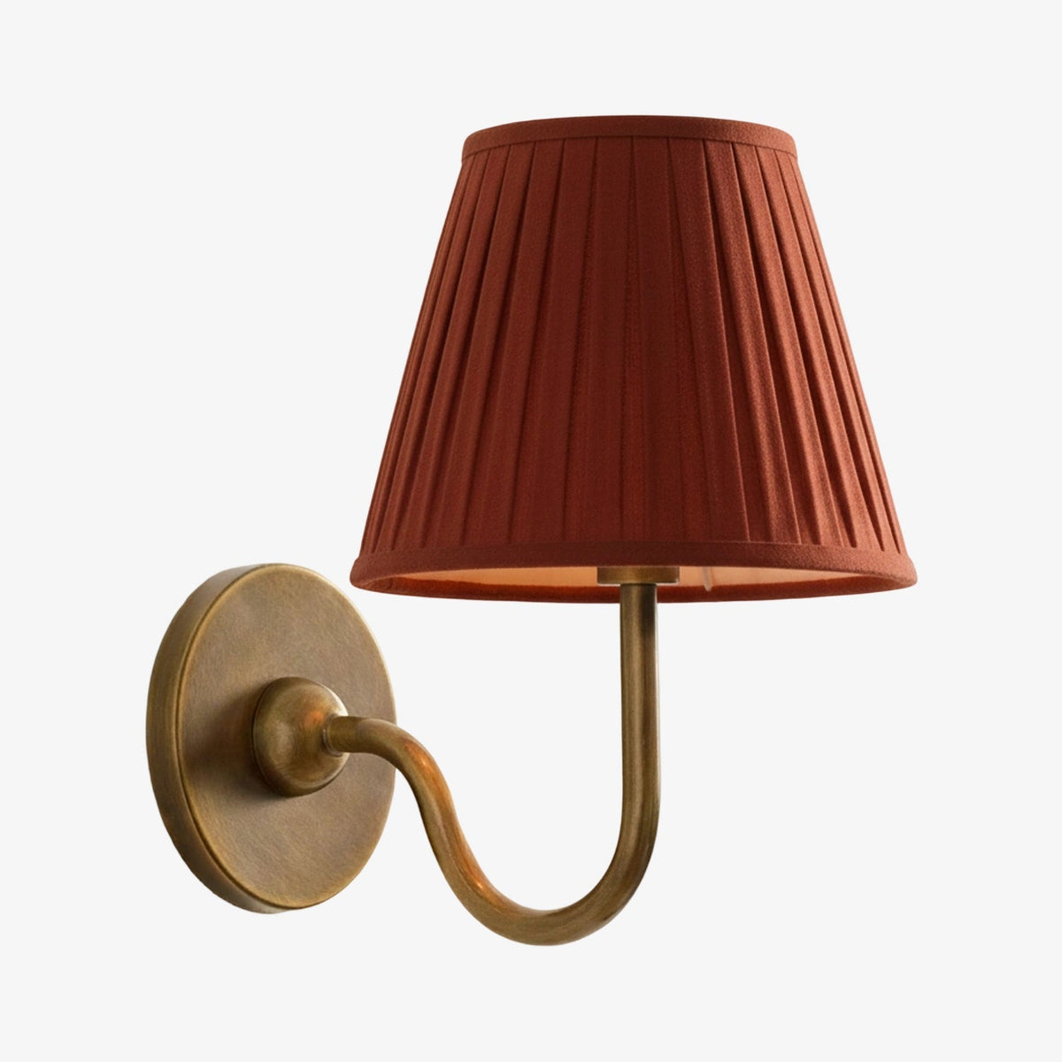 Wandlamp Linnen Kap Messing Armatuur Plissé of Glad Stof E12 Fitting Hardwired Decoratieve Verlichting | Sulvida